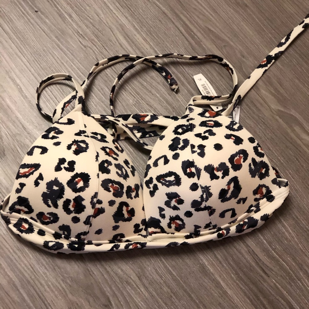 Leopard Print Bikini Top